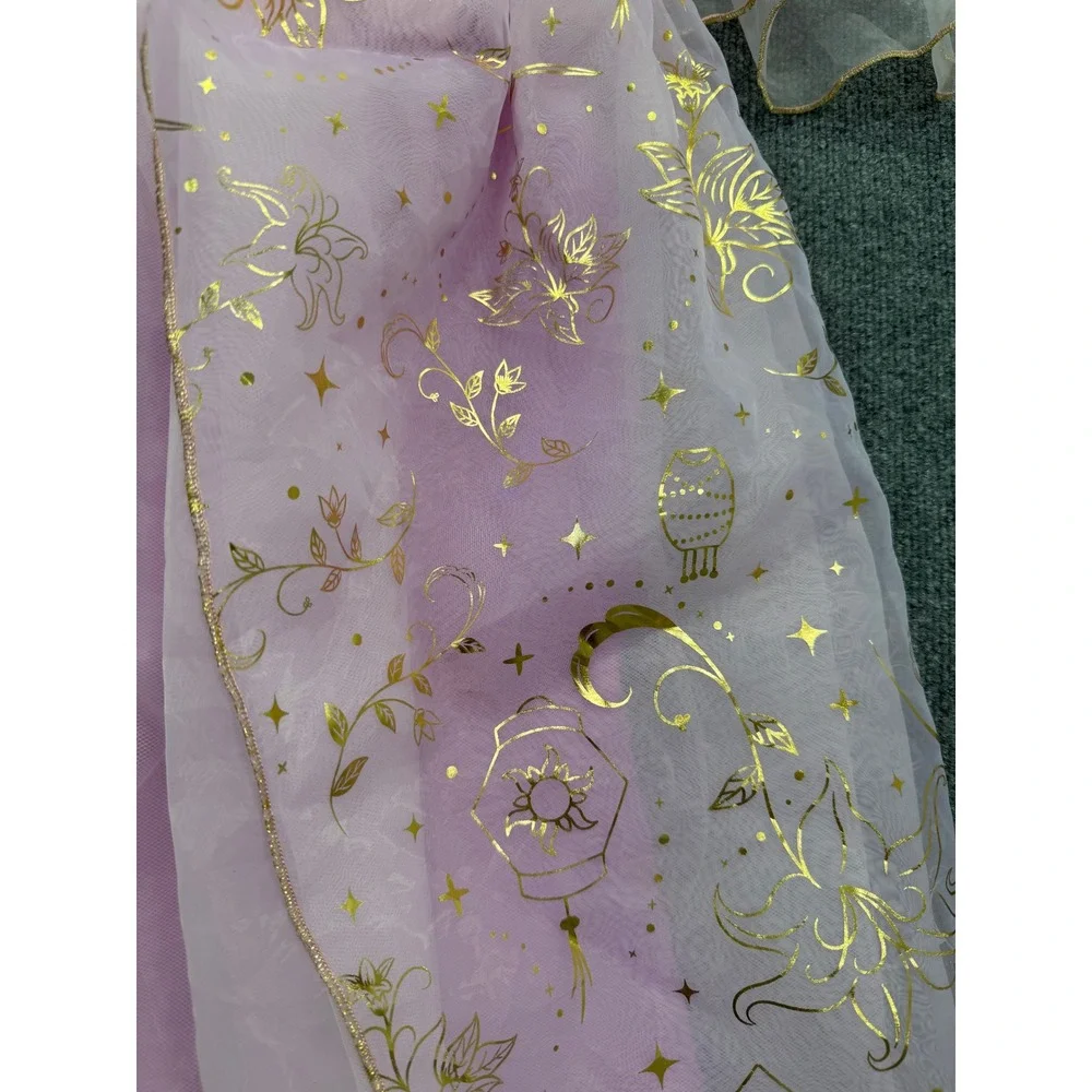 Disney Rapunzel Tangled Princess Costume Dress Purple Gold Girls Size 7